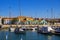 The marina of Bom Sucesso near Belem Tower Lisbon Portugal