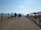 Marina di Bibbona, Livorno. Road leading to the beach, people