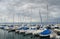 Marina of Evian-les-Bains on Leman lake. France