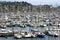 Marina full of sailboats in seaside resort, France