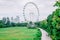 Marina Gardens Drive see Singapore flyer , It is a nature park of 100 hectares of reclaimed land in Singapore.