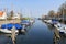 The marina and lake of the dutch city Veere