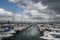 Marina on Lake Geneva in the early morning, Montreux, Switzerland