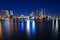 Marina at night in Southport, Gold Coast, QLD, Australia