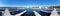 Marina panorama on Keuka Lake, New York