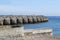 Marina sea wall at Brighton. England