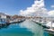 Marina and yacht club area in Cabo San Lucas, Los Cabos, a departure point for cruises, marlin fishing and lancha boats