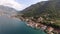 Marina for yachts near Prcanj. Montenegro. Drone