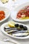 Marinated anchovies, spanish tapas food