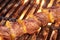 Marinated BBQ Meat Or Beef Kebab Kabob On Hot Grill