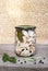 Marinated Suillus mushrooms in glass jar