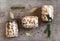 Marinated Suillus mushrooms in glass jars