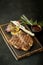 Marinated t-bone steak with whisky