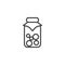 Marinated vegetables line icon