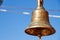 Marine background, sailing boat bell