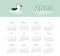 Marine calendar 2015 year with gull