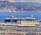Marine cargo commercial port with new cars in Eilat, Israel