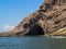 Marine cave in the Pacific Ocean. Port of MazatlÃ¡n Sinaloa, Mexico. Blue sky.