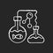 Marine chemistry chalk white icon on black background