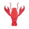 Marine crustacean seafood lobster flat icon design