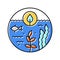 marine ecology color icon vector illustration