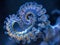 Marine Elegance: Blue Spiral Coral