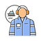 marine engineer worker color icon vector illustration