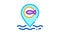 marine fish location Icon Animation