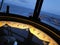 Marine gyro compass aboard ship.