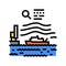 marine hydrodynamics color icon vector illustration