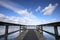 Marine jetty pier with sea and beautiful sky