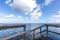 Marine jetty pier with sea and beautiful sky