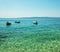 Marine landscape, Adriatic Sea , beautiful sea, seaside with  boats.