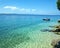 Marine landscape, Adriatic Sea , beautiful sea, seaside with  boats.