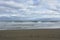 Marine landscape Ribeira Grande beach in Sao Miguel Azores island of Portugal in summer with vibrant blue sea