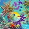 Marine life, fish, background, desktop image. Summer desktop images.