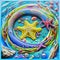 Marine life, fish, starfish. Background, desktop image. Summer desktop images.