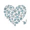 Marine life, heart shape sketch for your design