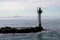 Marine lighthouse of capbreton and hossegor on the atlantic coast in southwest france