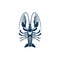 Marine lobster animal mascot isolate crayfish icon