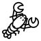 Marine lobster icon, outline style