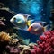 Marine magic Tropical underwater scene with vibrant fish and coral