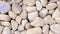 Marine mineral harmony beauty seamless loop. White sea pebble cobblestones texture. Beach stones surface