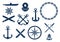 Marine and nautical icons set