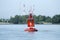 Marine orange buoy