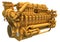 Marine Propulsion Engine 3D rendering on white background