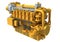 Marine Propulsion Engine for Ships, Yachts and Boats 3D rendering