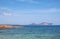 Marine Protected Area reserve with seashore rocks of Isola Tavolara island on Tyrrhenian Sea with Capo Figari cape, Monte