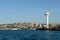 Marine Radio Beacon - a radar tower of the Maritime Administration on the shores of the Bosphorus in Istanbul