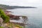 Marine red folded rocks in Ben Boyd National Park